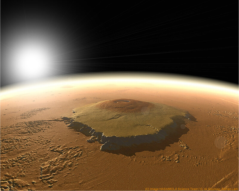 Volcanic Peak on Mars