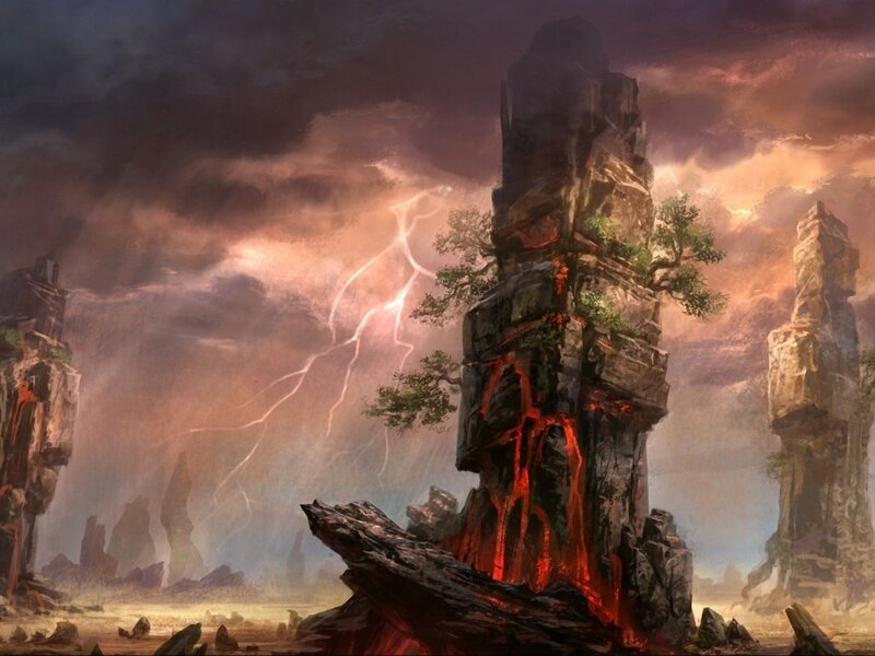 Volcanic Rock Formation — Red