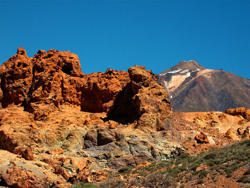 Volcanic Rock Formations — Blue, Arid