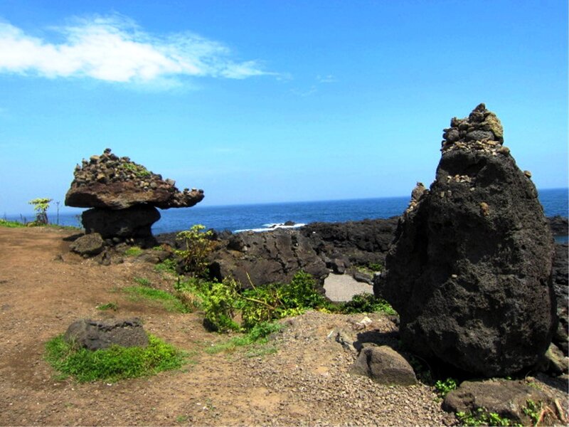 Volcanic Rock Formations — Blue