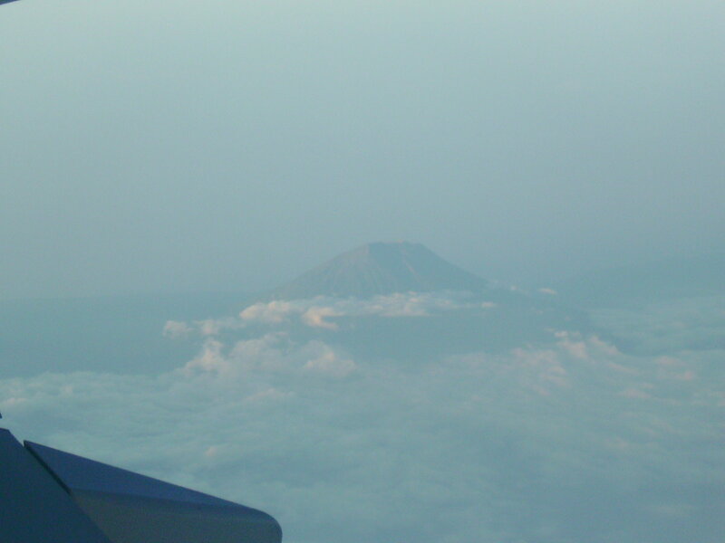 Volcano above the clouds