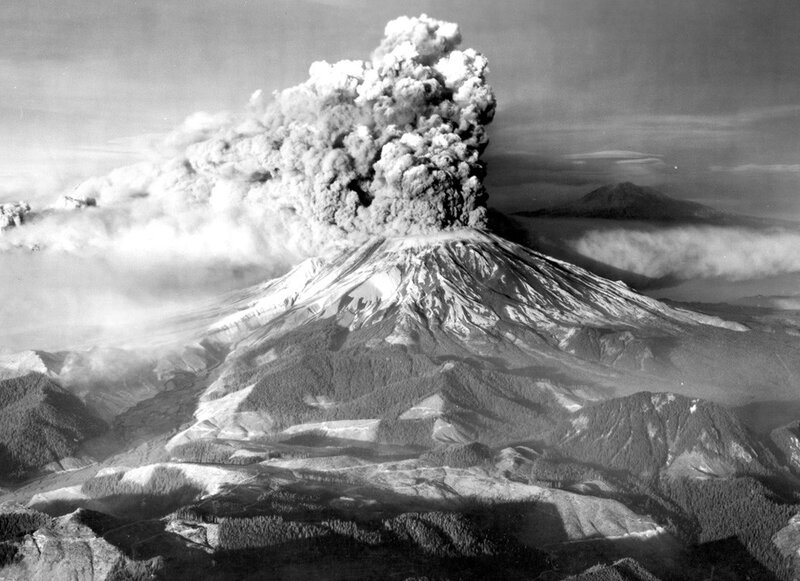 Volcano Erupting — Black, Dramatic, Photograph, Ash Cloud, Mountain, Clouds