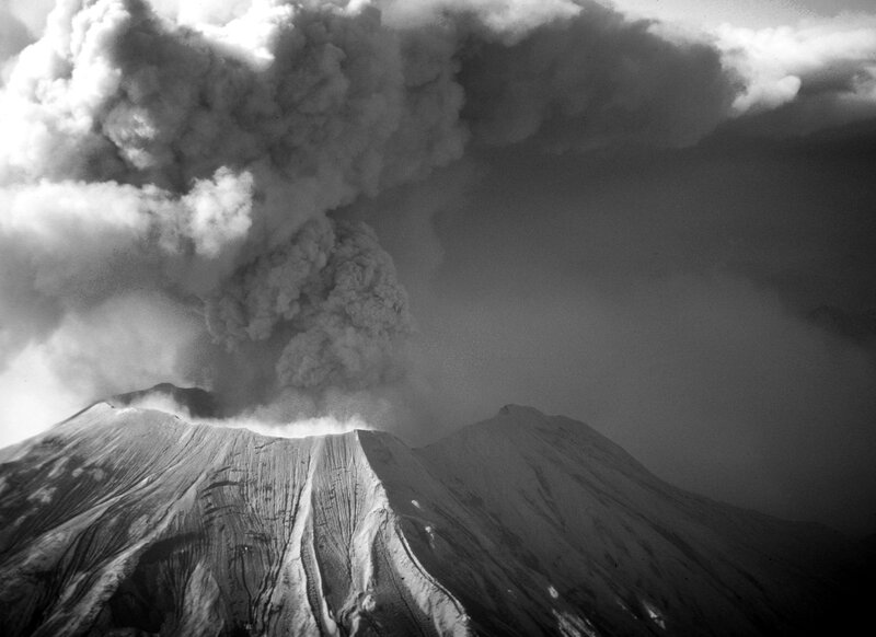 Volcano Erupting — Black, Dramatic, Photograph, Ash Cloud, Mountain
