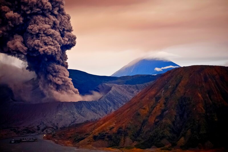 Volcano Erupting — Brown, Dramatic