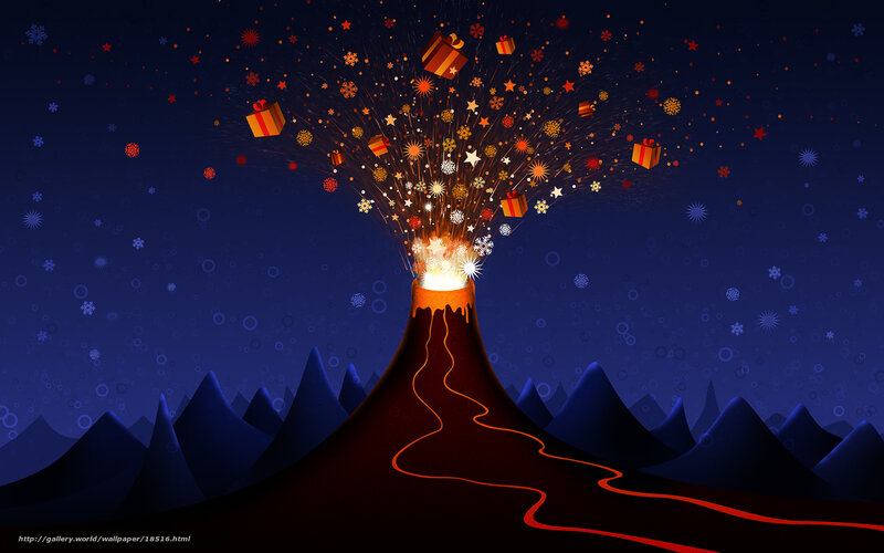 Volcano erupting gifts