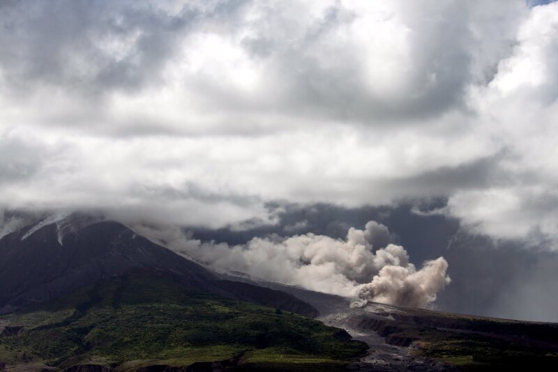 Volcano Erupting — Gray