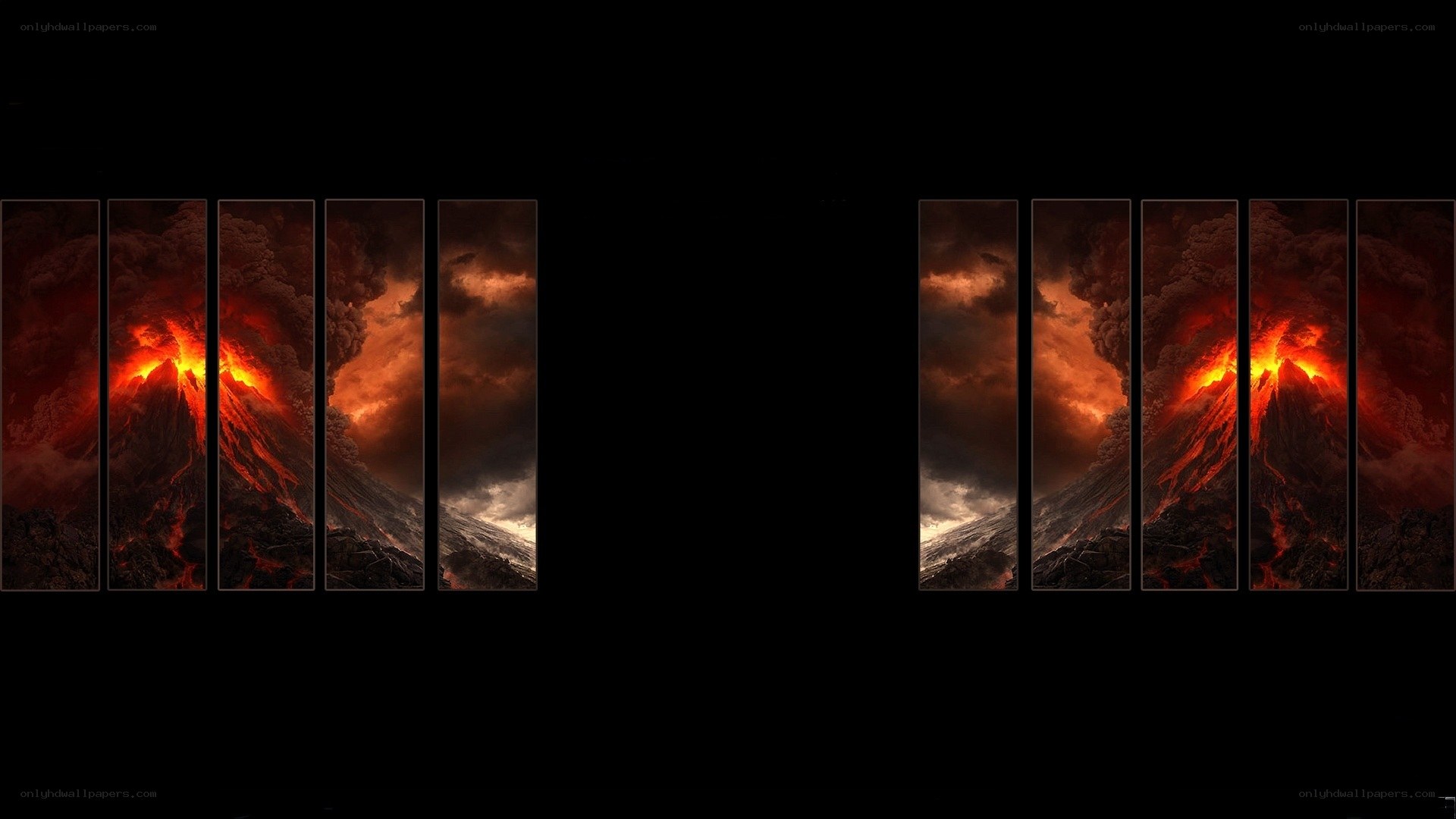 Volcano eruption artwork