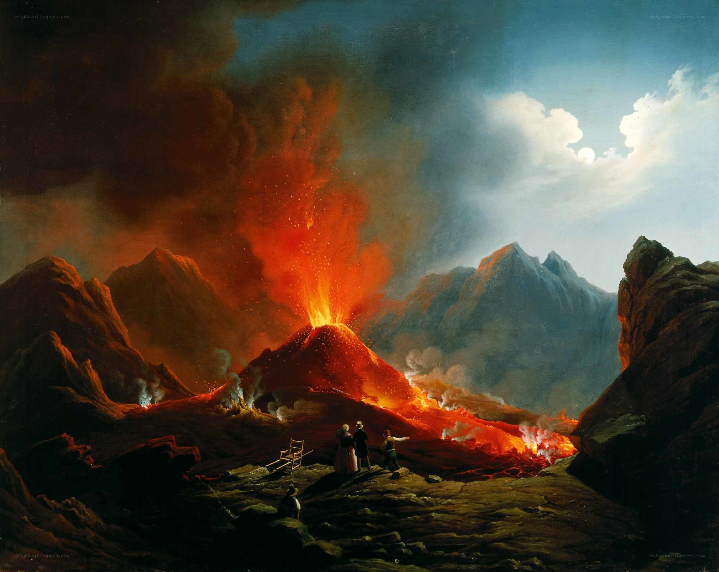 Volcano Eruption Scene