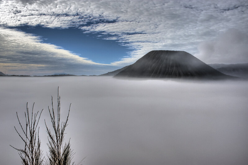 Volcano in Fog
