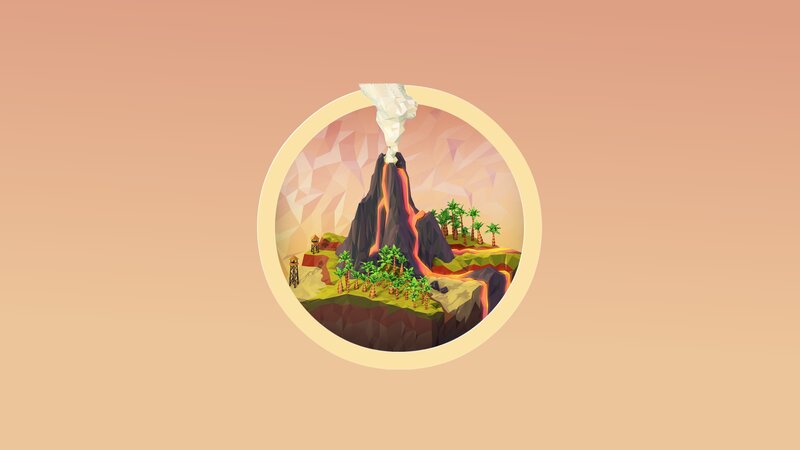 Volcano on Island