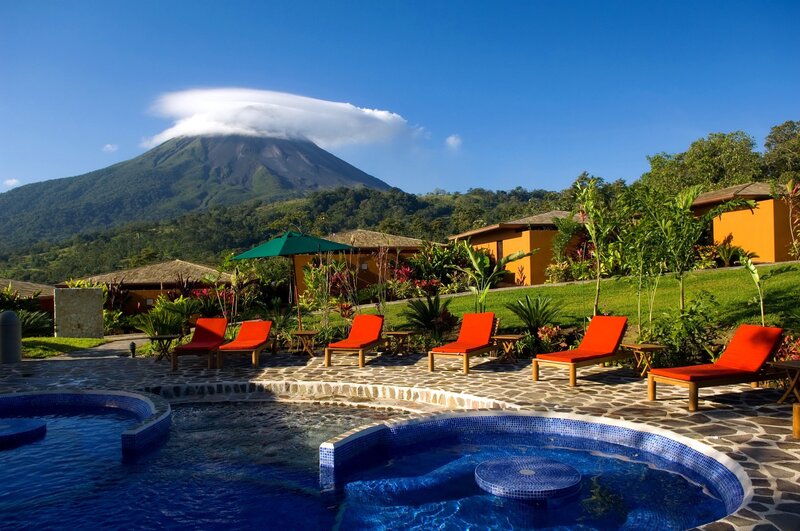 Volcano with Cloud Cap — Blue