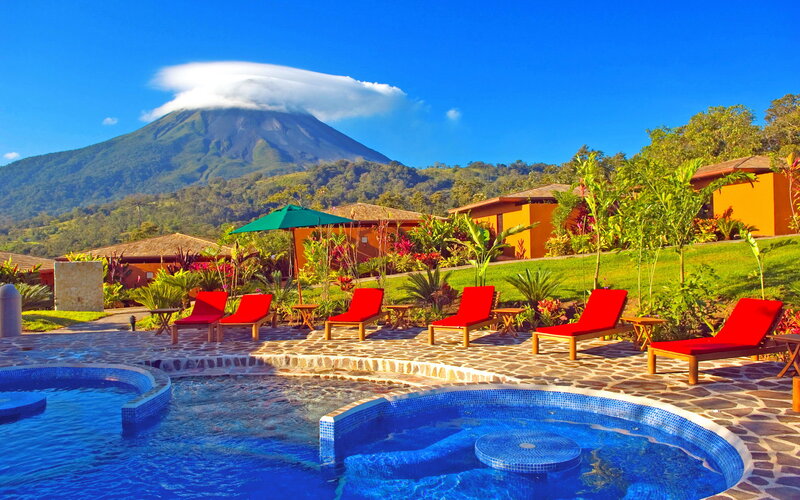 Volcano with Resort