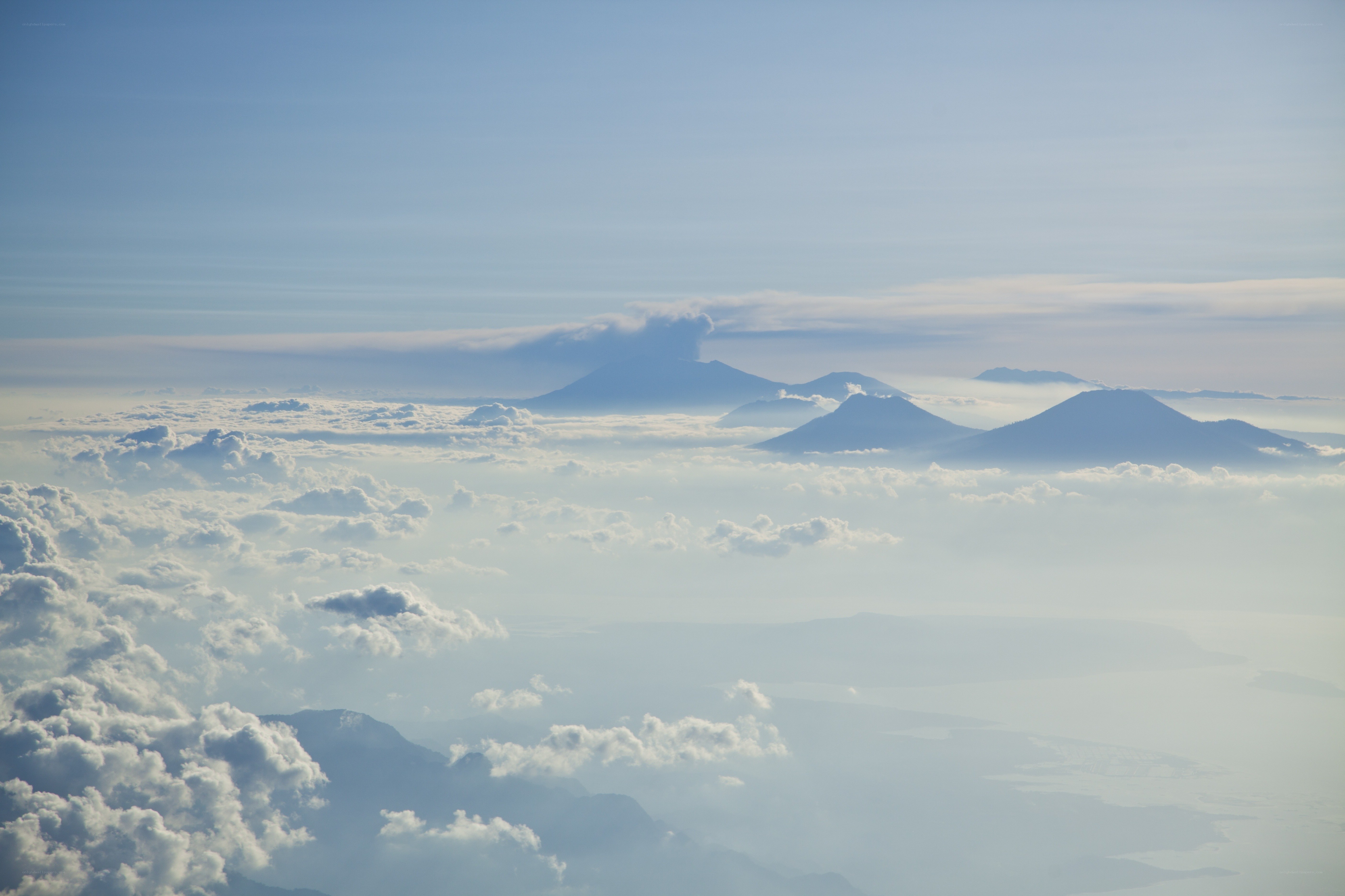 Volcanoes above the clouds