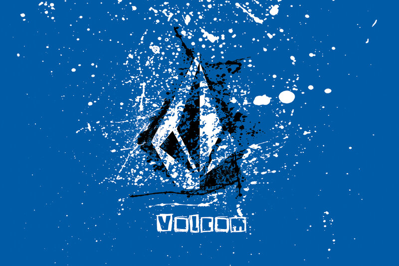 Volcom brand logo splatter