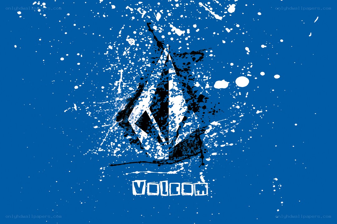 Volcom brand logo splatter