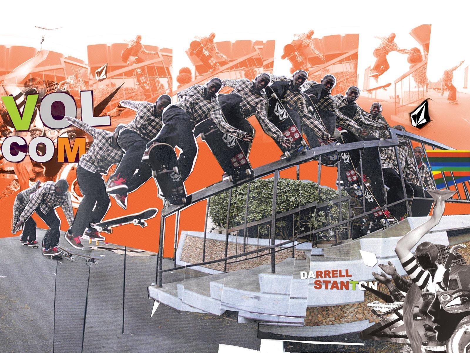 Volcom skateboarding collage