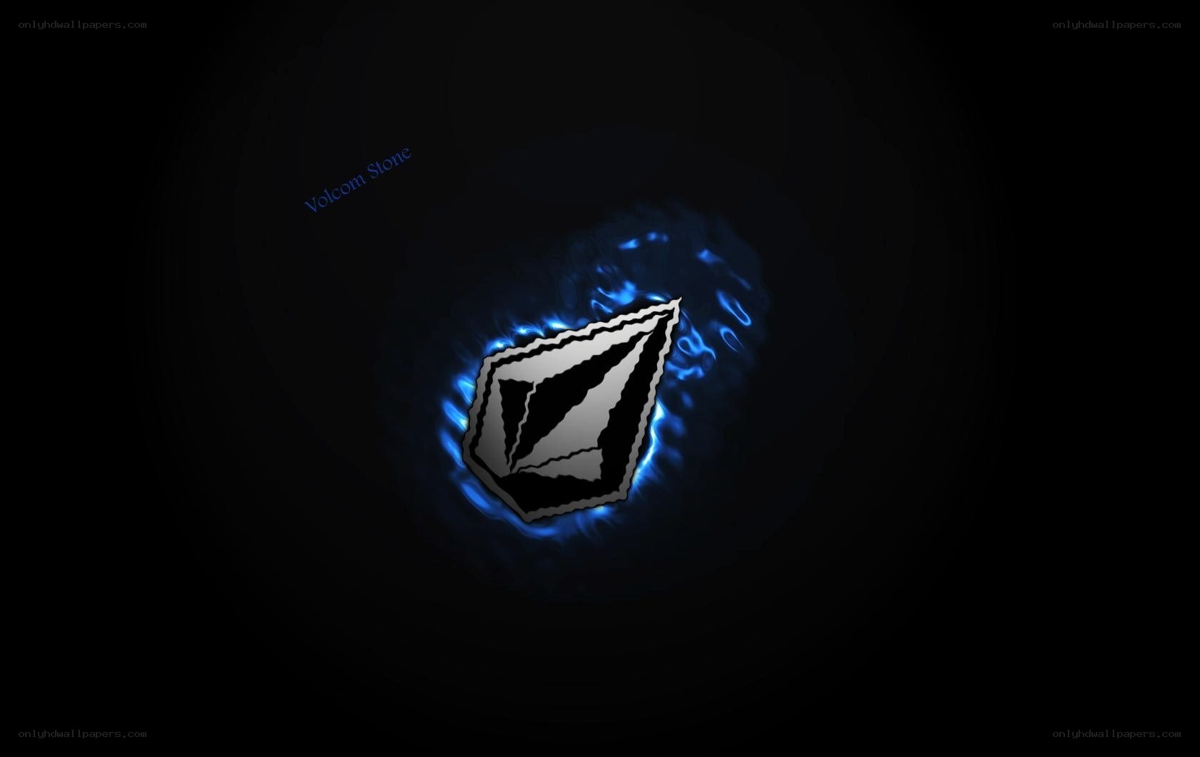 Volcom Stone logo with blue aura