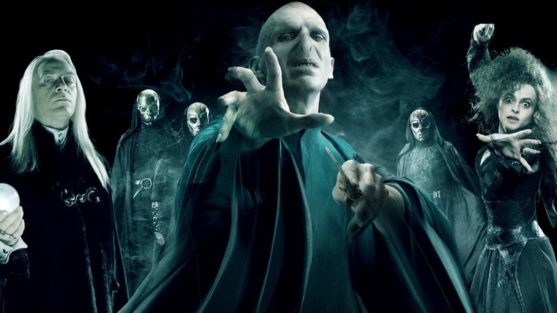 Voldemort and Death Eaters — Black, Dramatic, Night, Photograph