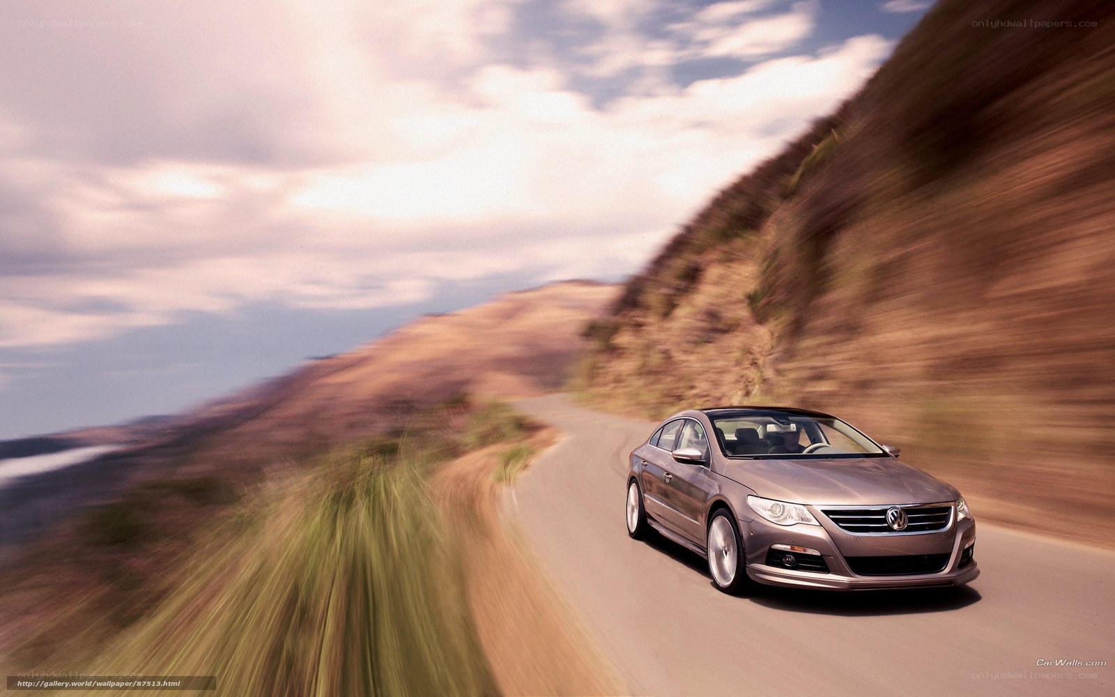 Volkswagen CC on a winding road