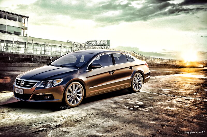 Volkswagen CC on Racetrack