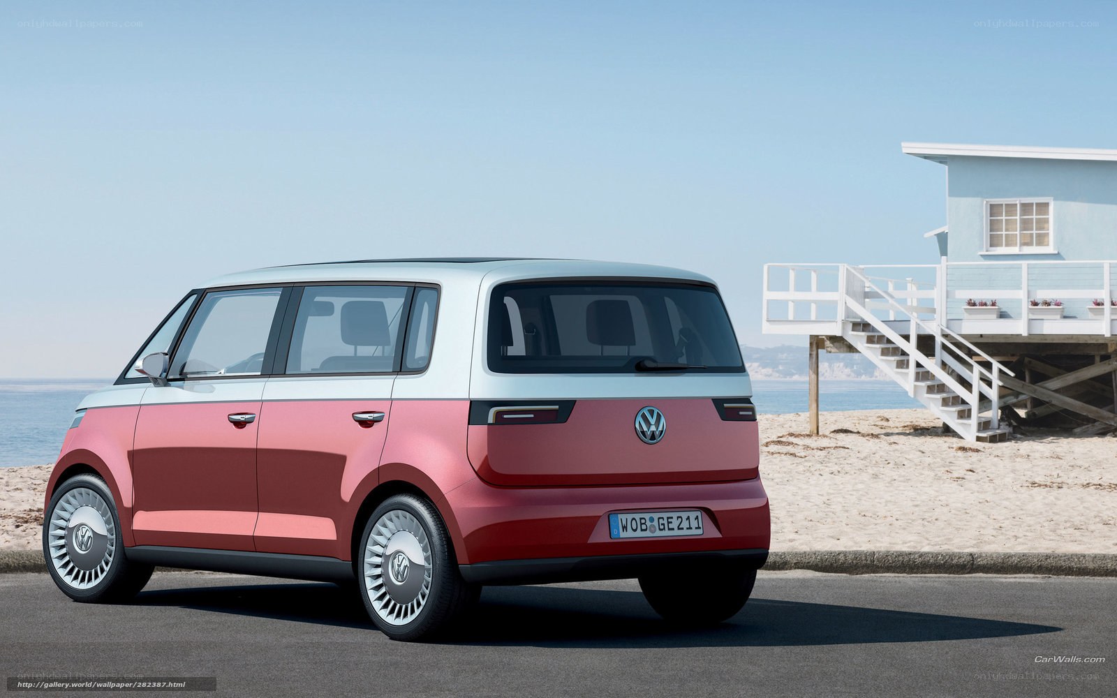 Volkswagen concept car at beach