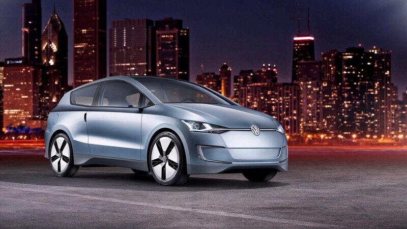 Volkswagen concept car at night