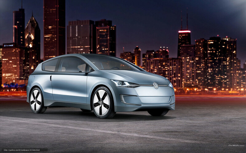 Volkswagen concept car at night