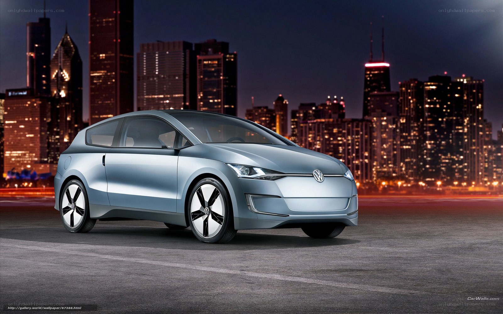Volkswagen concept car at night