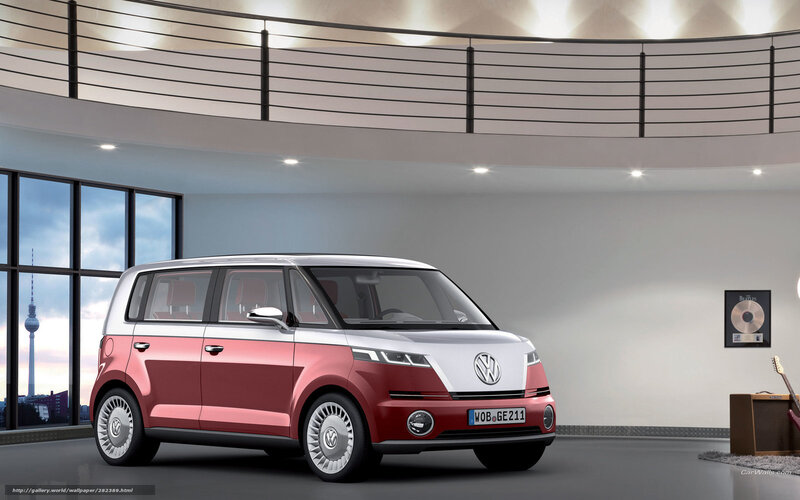 Volkswagen concept car in showroom