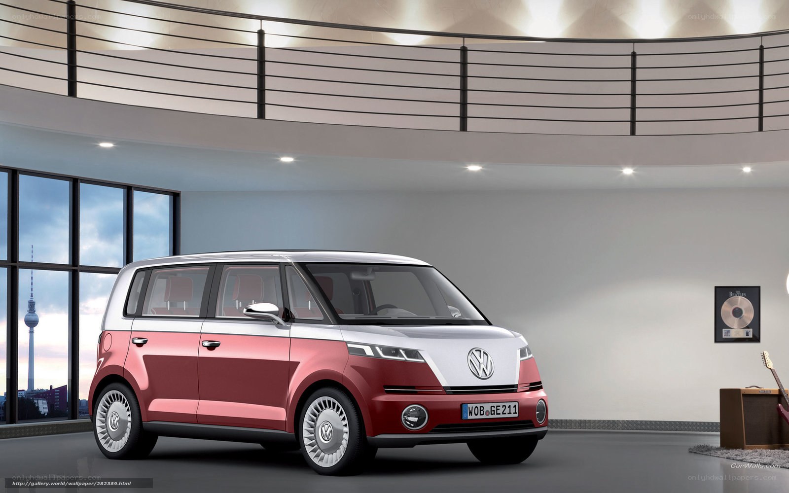 Volkswagen concept car in showroom