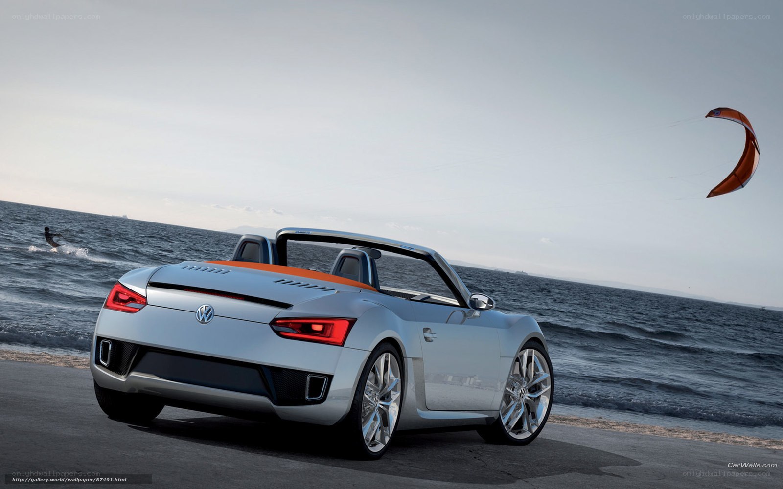Volkswagen concept car on beach