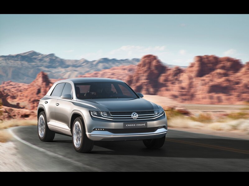 Volkswagen Cross Coupe driving on desert road