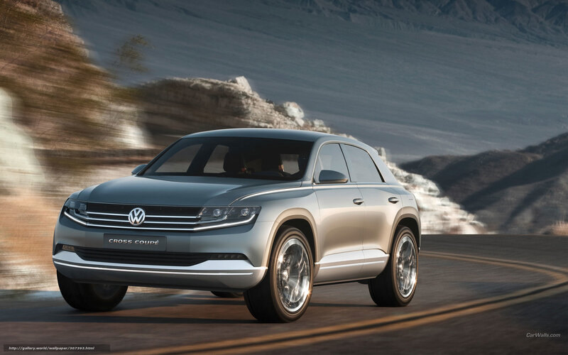 Volkswagen Cross Coupe on a mountain road