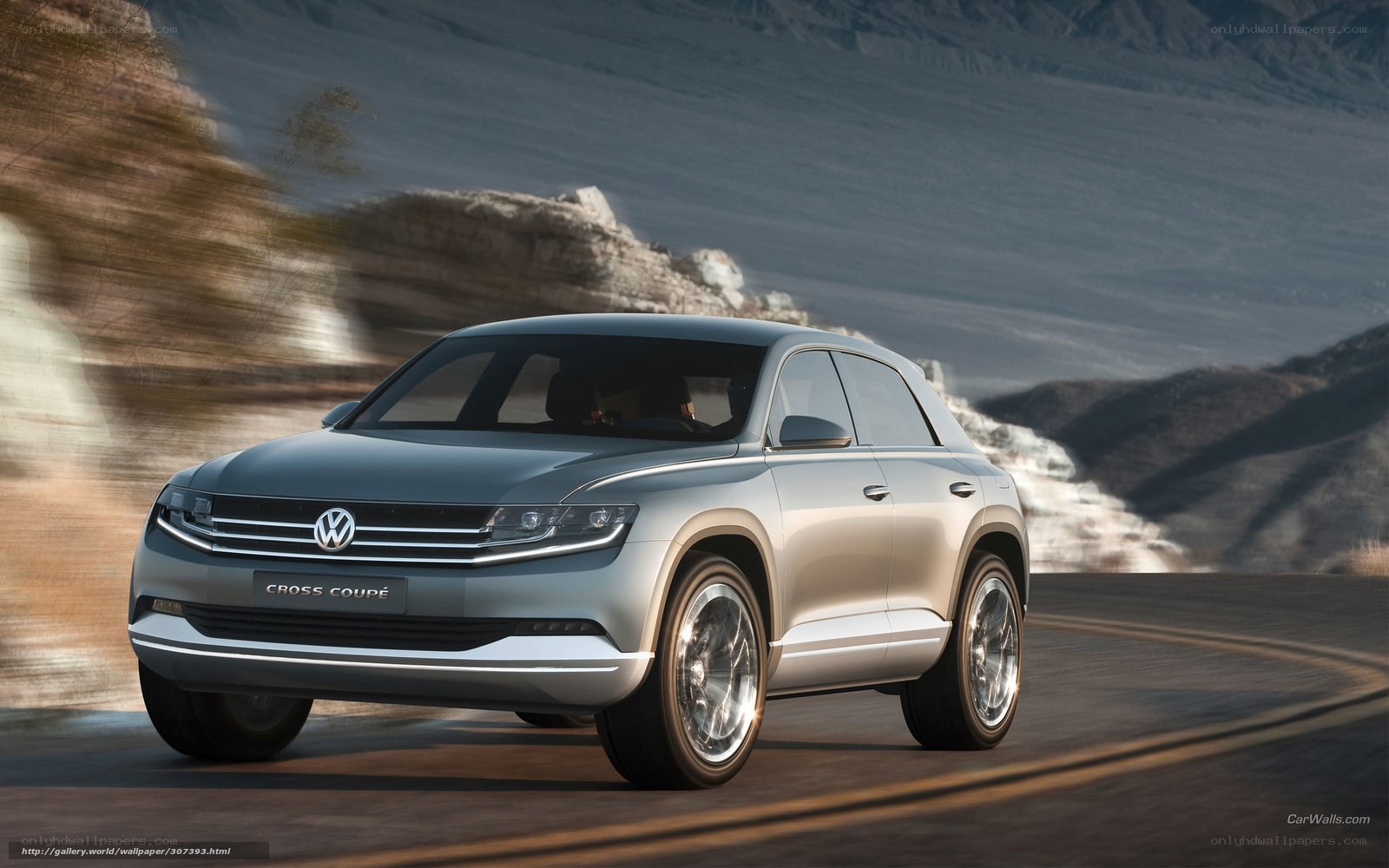 Volkswagen Cross Coupe on a mountain road