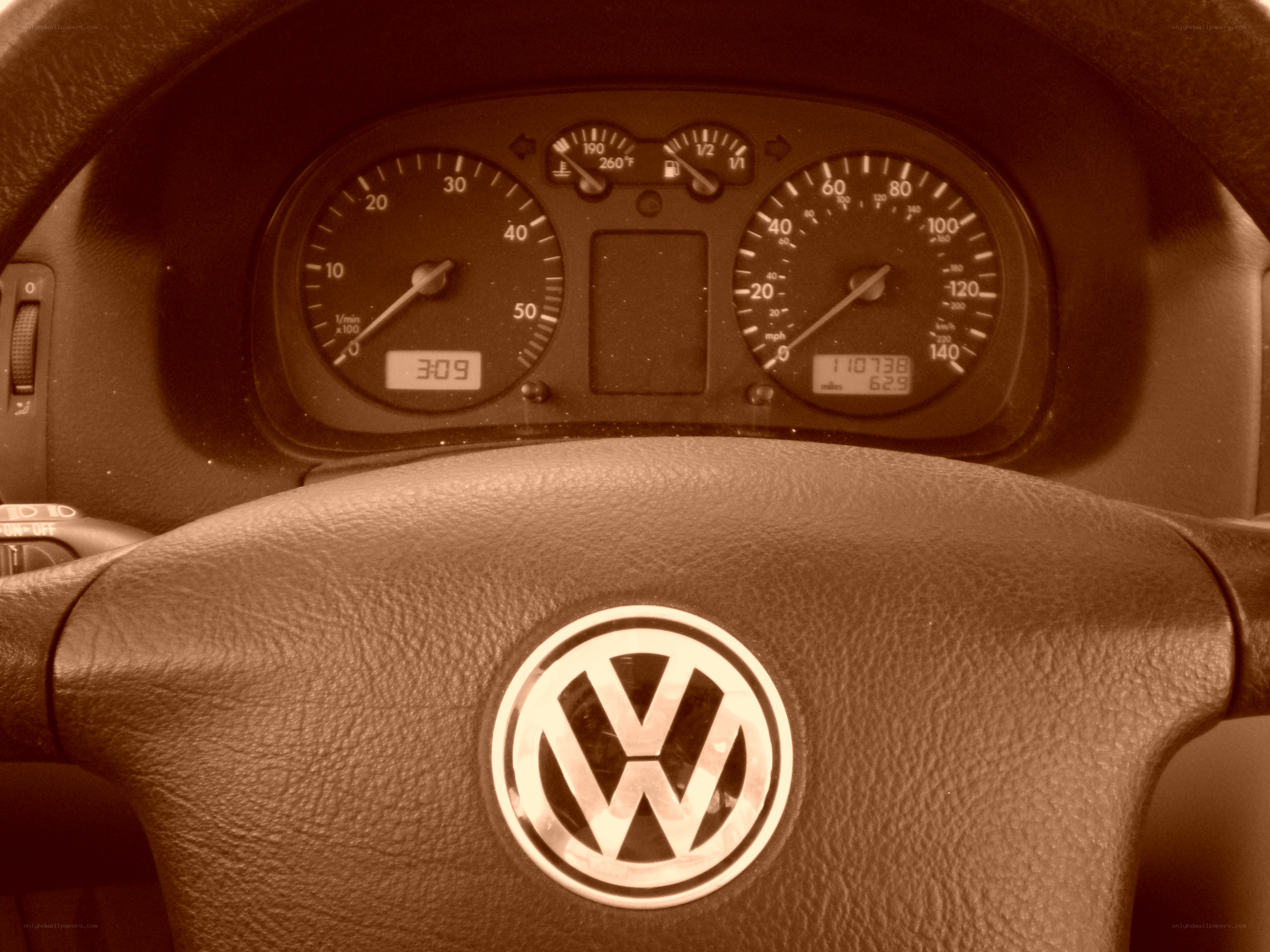 Volkswagen dashboard close-up