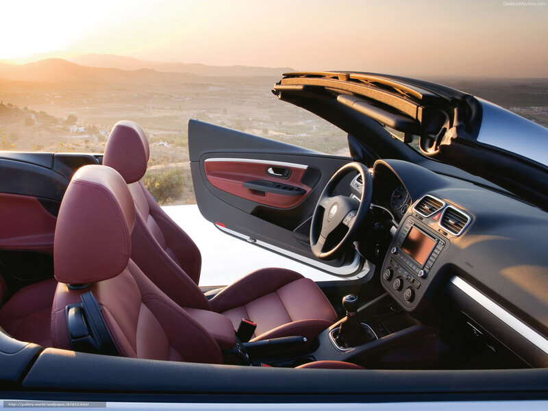 Volkswagen Eos interior at sunset