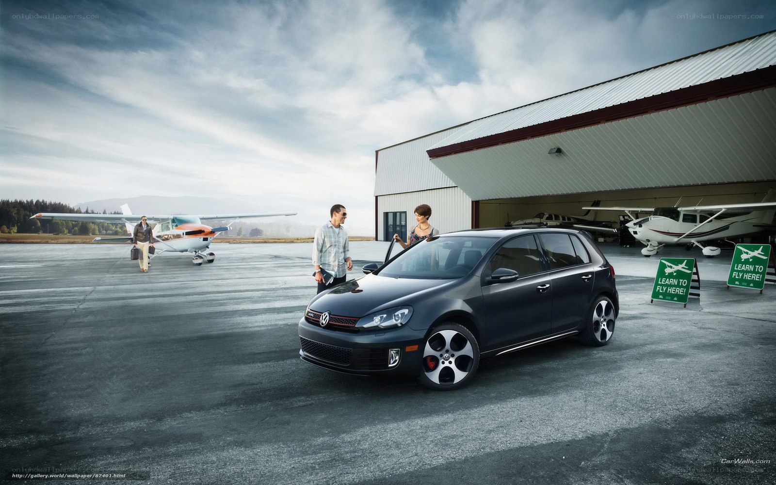 Volkswagen GTI at airfield