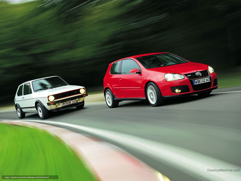 Volkswagen GTI cars on road