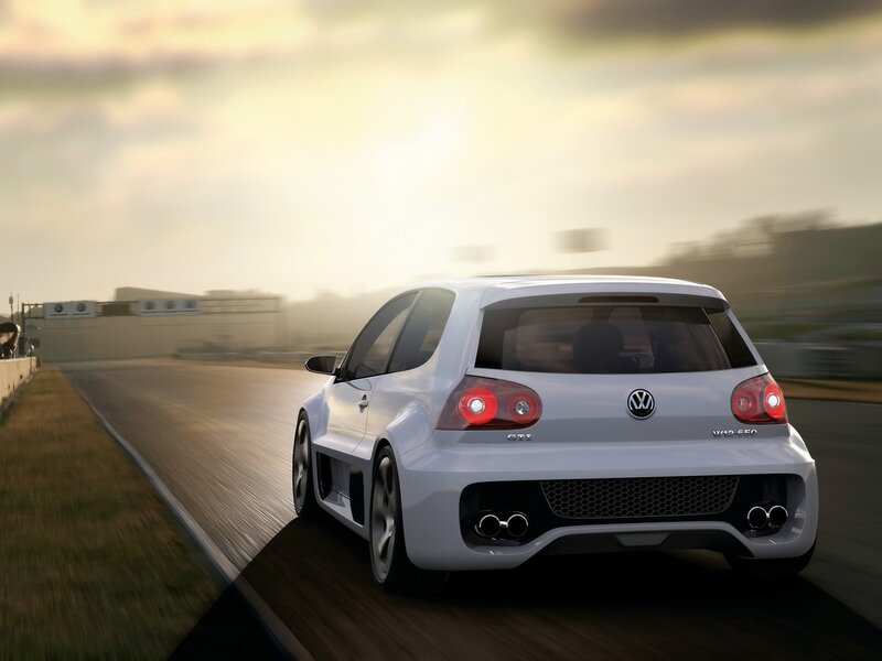 Volkswagen GTI on a racetrack