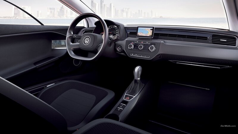 Volkswagen interior with city view