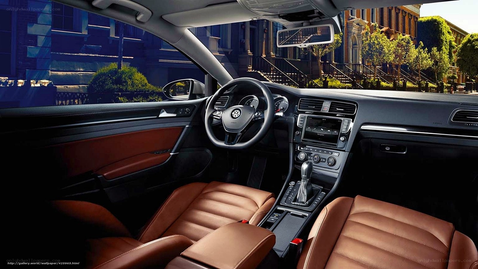 Volkswagen interior with leather seats