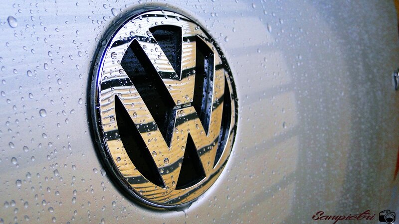 Volkswagen Logo on Car — Silver