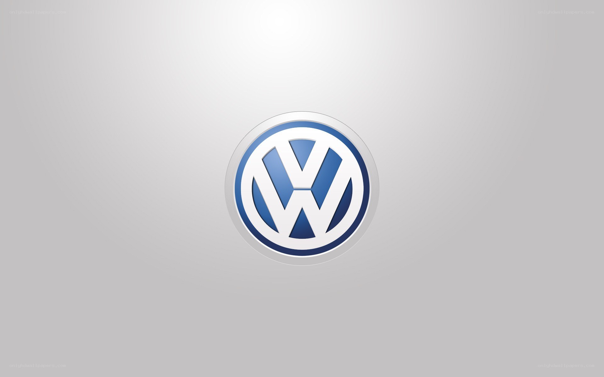 Volkswagen logo on gray background