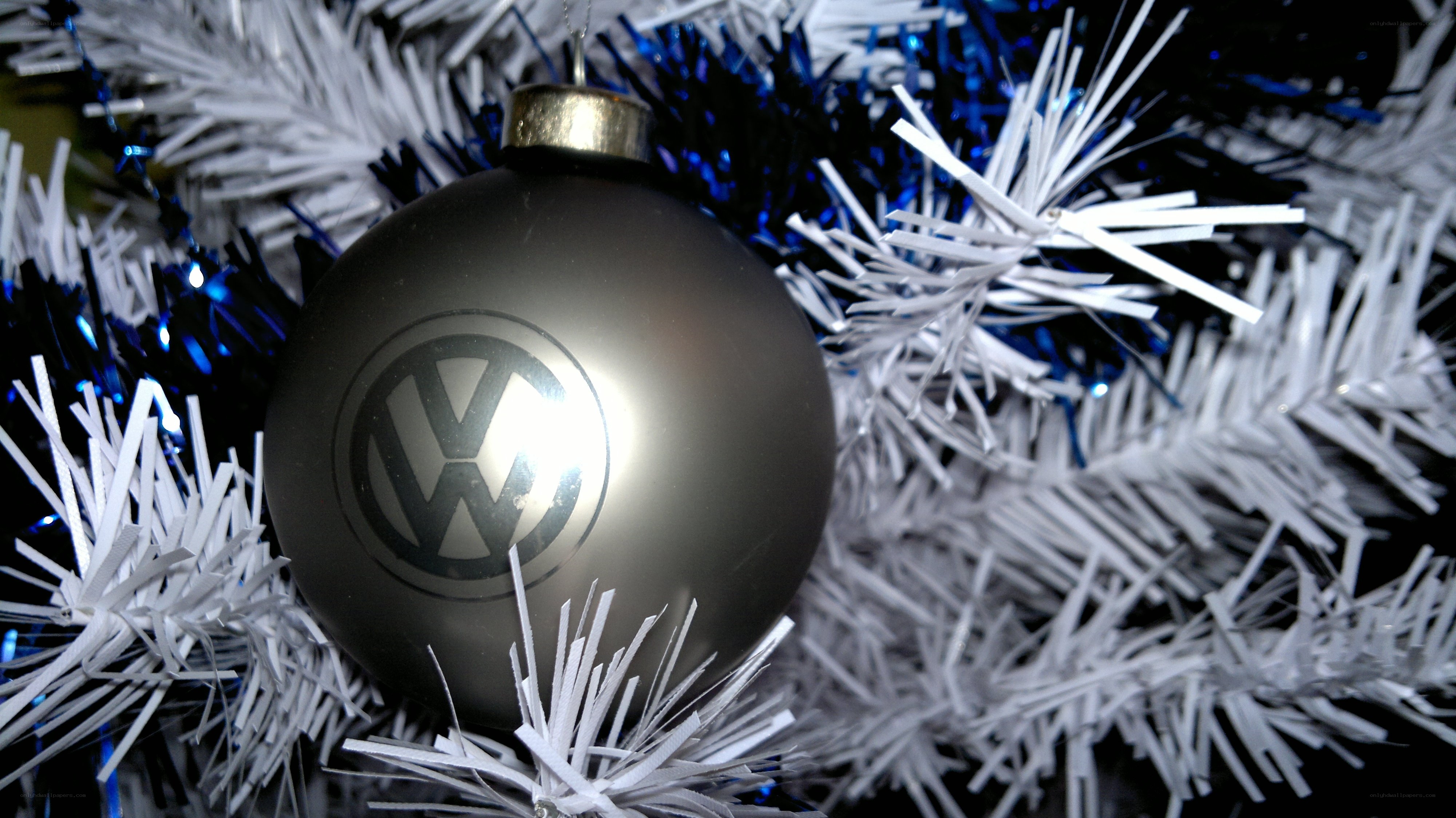 Volkswagen ornament on tree