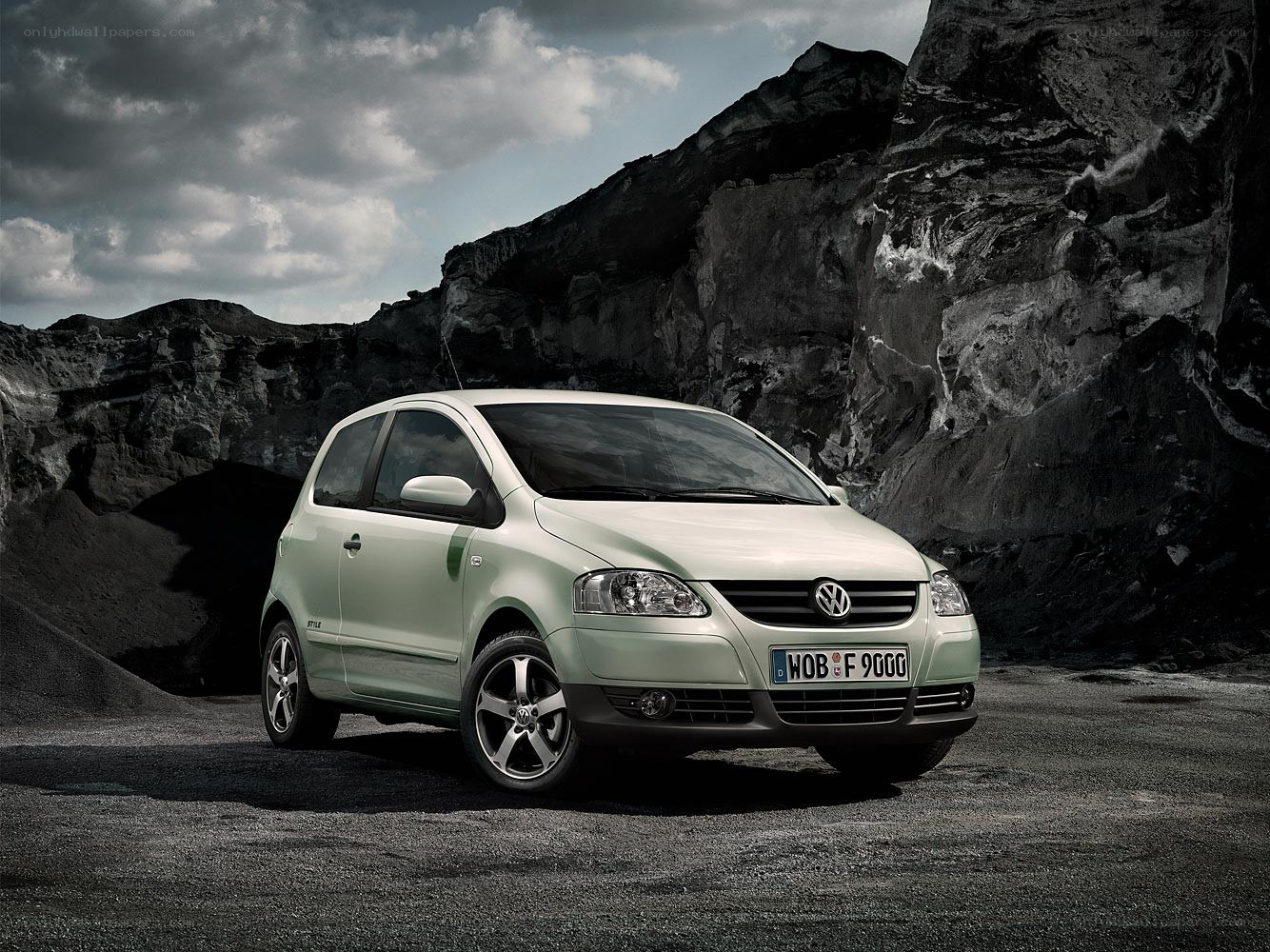 Volkswagen Polo in a quarry