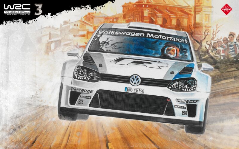 Volkswagen rally car artwork