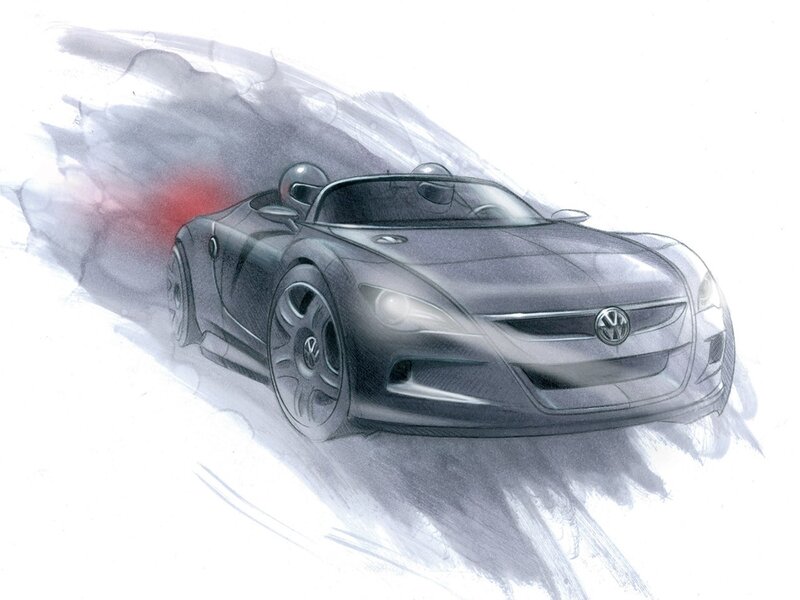 Volkswagen sports car sketch