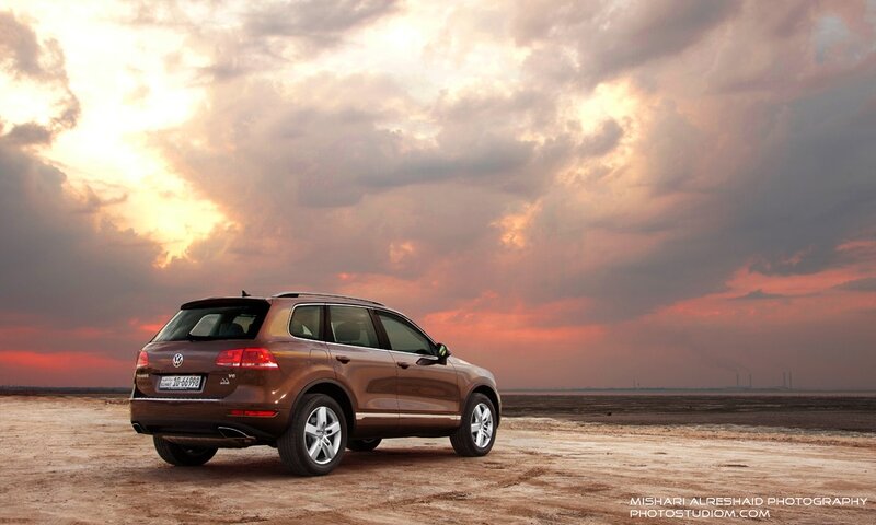 Volkswagen Touareg at sunset