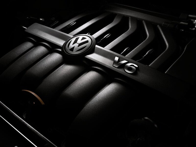 Volkswagen V6 Engine — Black, Dramatic
