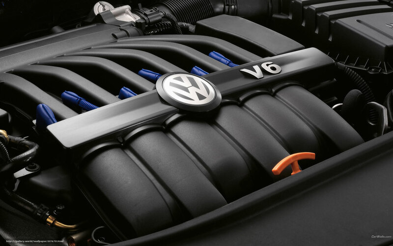 Volkswagen V6 Engine — Black